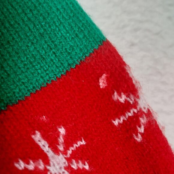 TStars Women’s Santa Claws Ugly Christmas Sweater Size Large Red Green Cat - Picture 4 of 9